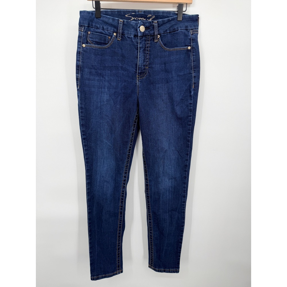 Seven7 Skinny Jeans Women 12 Montreal Blue Good High Rise Stretch MY1975DE